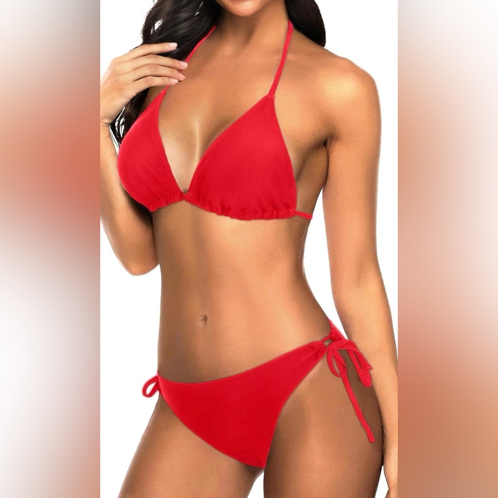 *SOLD* NWOT TEMPT ME Red String Bikini Set Women’s L(US12-14)